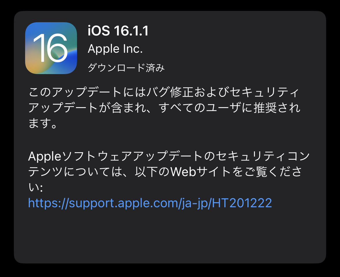 iOS16.1.1