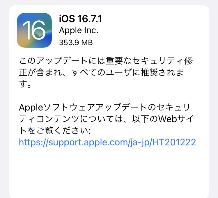 iOS / iPad OS 16.7.1